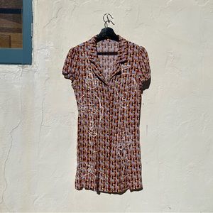 Striking patterned light babydoll summer dress